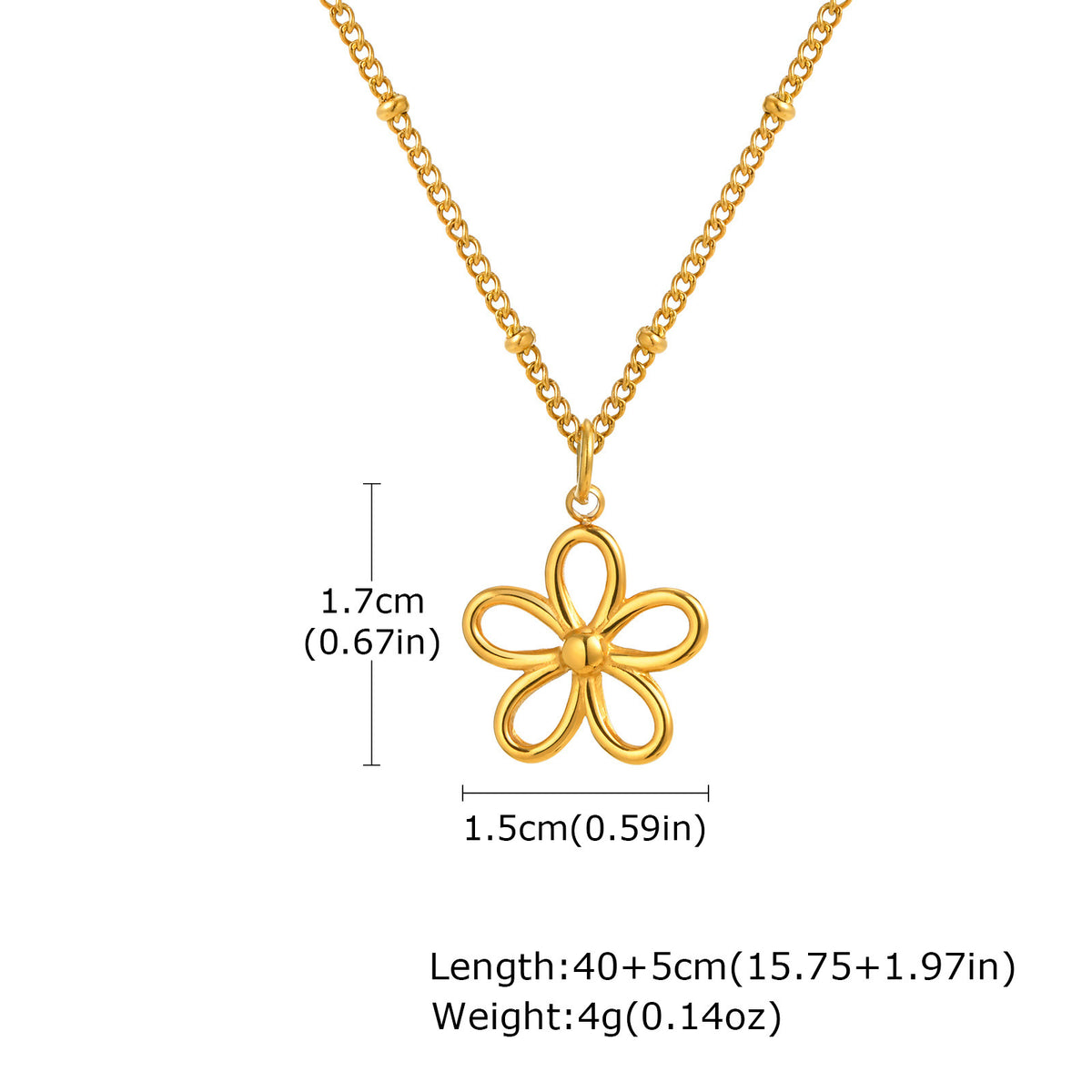 Flower Stainless Steel Necklace for Women