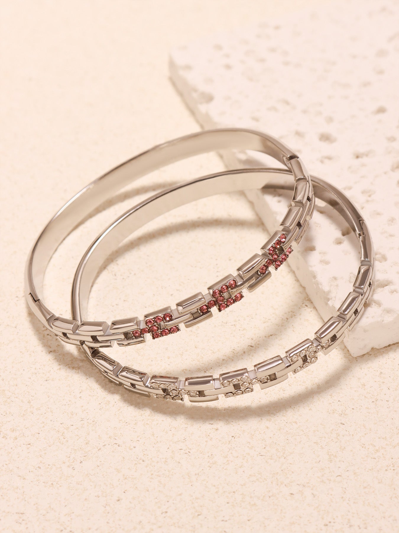 Planderful Zircon Buckle Bracelet Gold Plated For Women