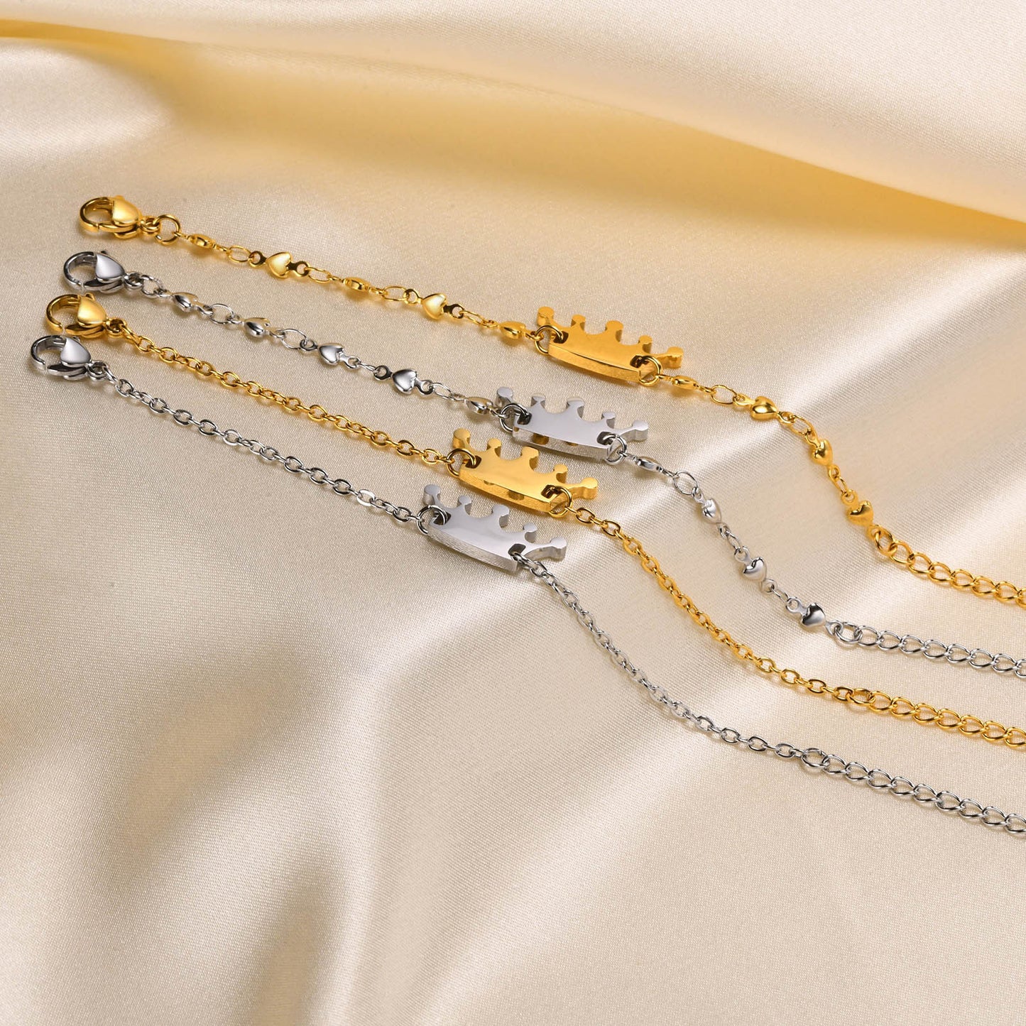 Titanium Steel Crown Bracelet Women's Fashion Accessories