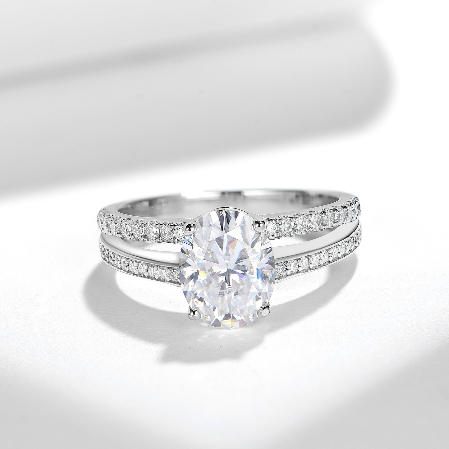 Cross-Border Independent Station Moissanite 2-Carat Engagement Ring