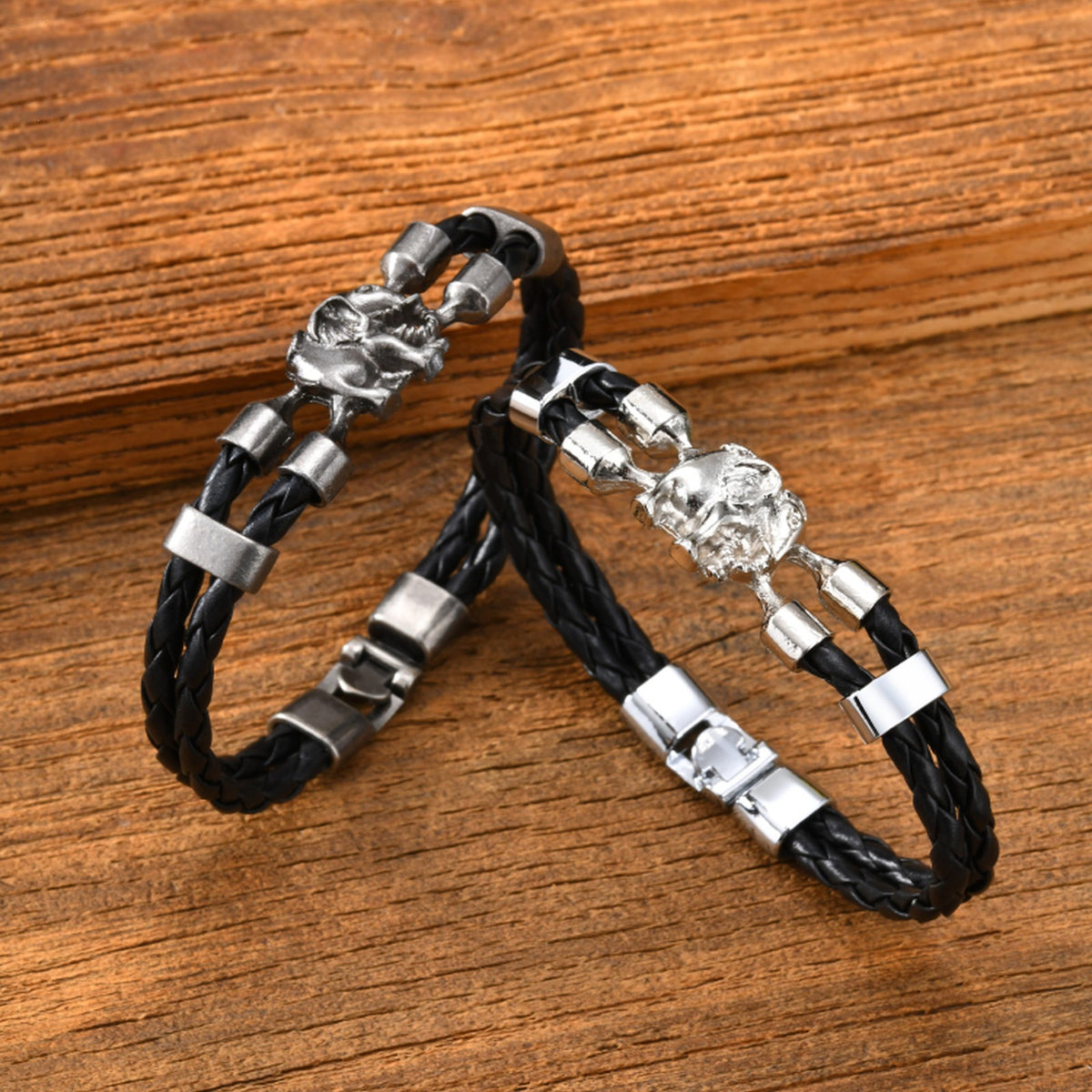 Braided Black Stainless Steel Bracelet