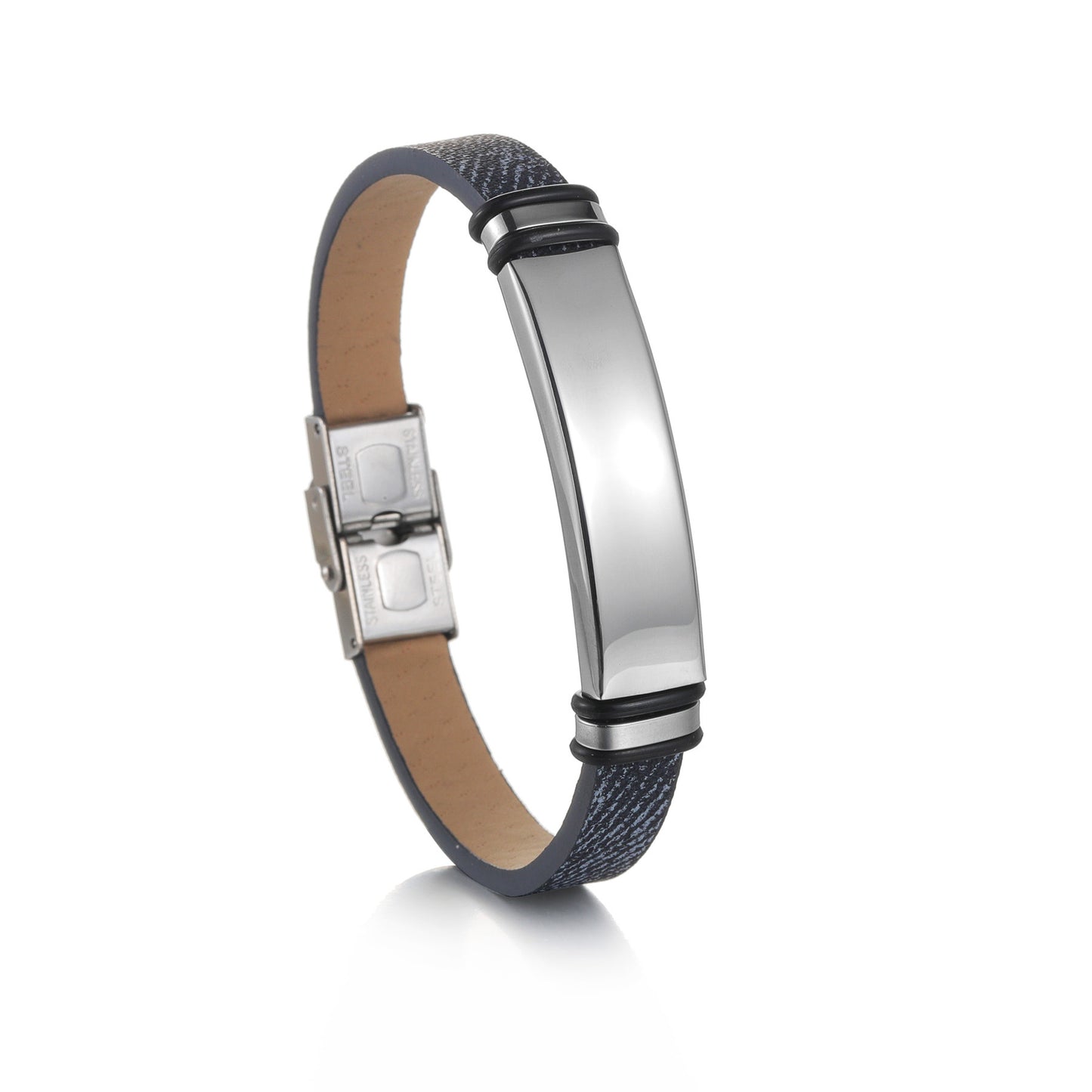 Planderful Stainless Steel Unisex Couple Bracelet Smooth