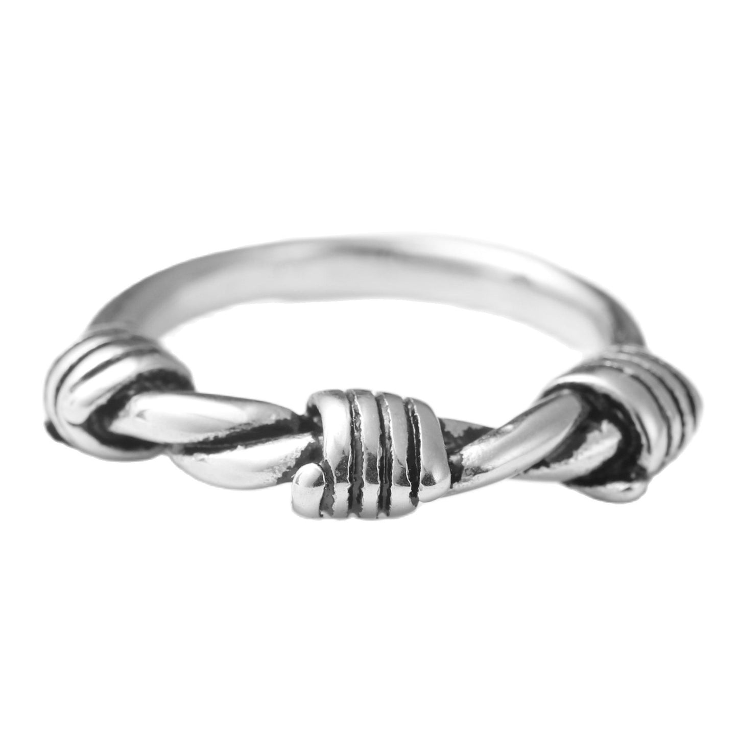 Titanium Steel Braided Knot Ring for Men - Retro Trendy Personalized Jewelry