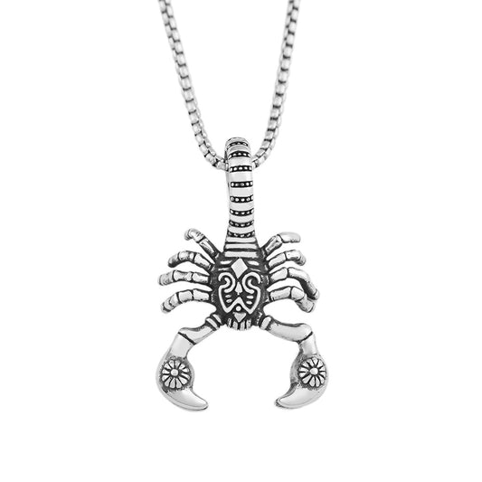 Gothic Retro Scorpion Men's Pendant Necklace in Titanium Steel