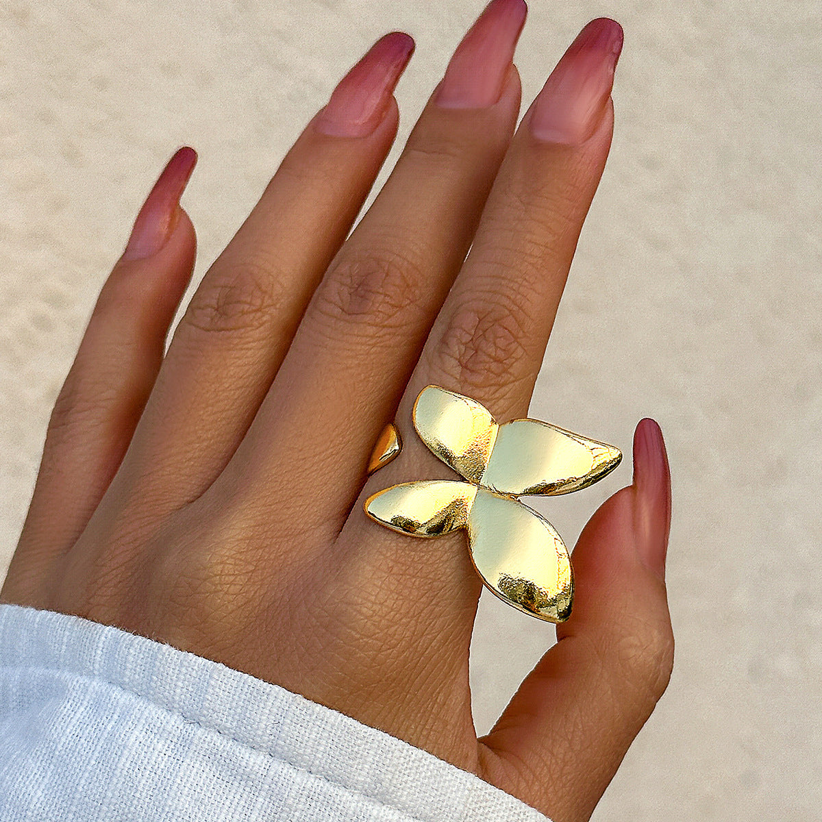 Butterfly Bow Two-finger Exaggerated Ring from Vienna Verve Collection