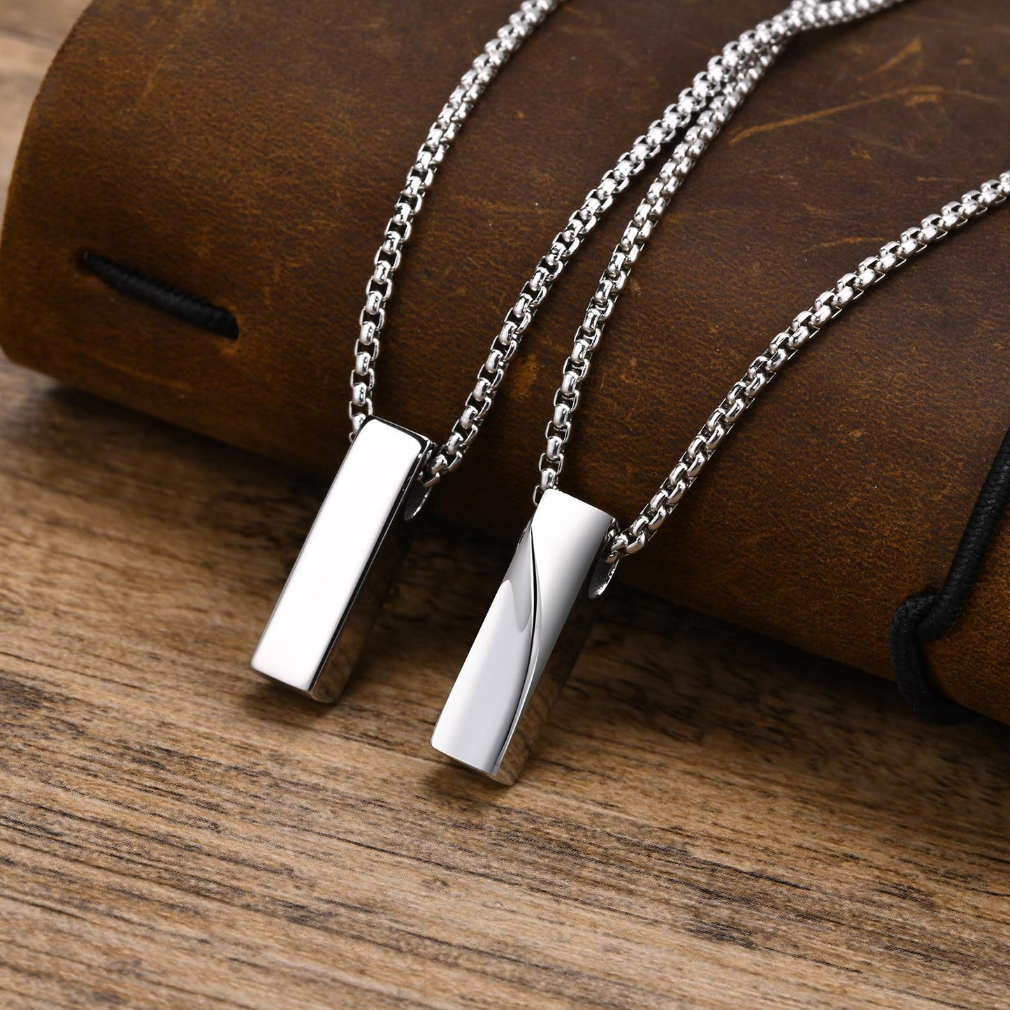 Jewelry Wholesale Stainless Steel Long Geometric Mobius Pendant Necklace Men's
