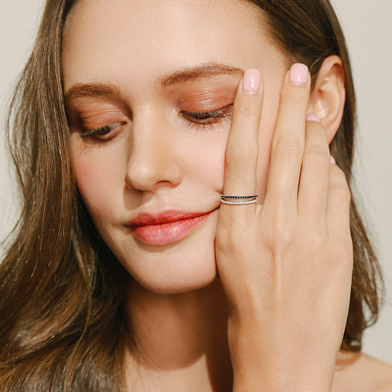 Simple Sterling Silver Zircon Ring for Women - Everyday Genie Collection