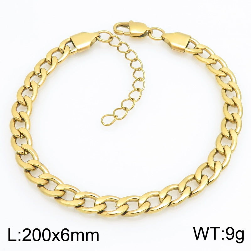 Minimalist Figaro Chain Stainless Steel Bracelet – Unisex Nk Chain Adjustable Handmade