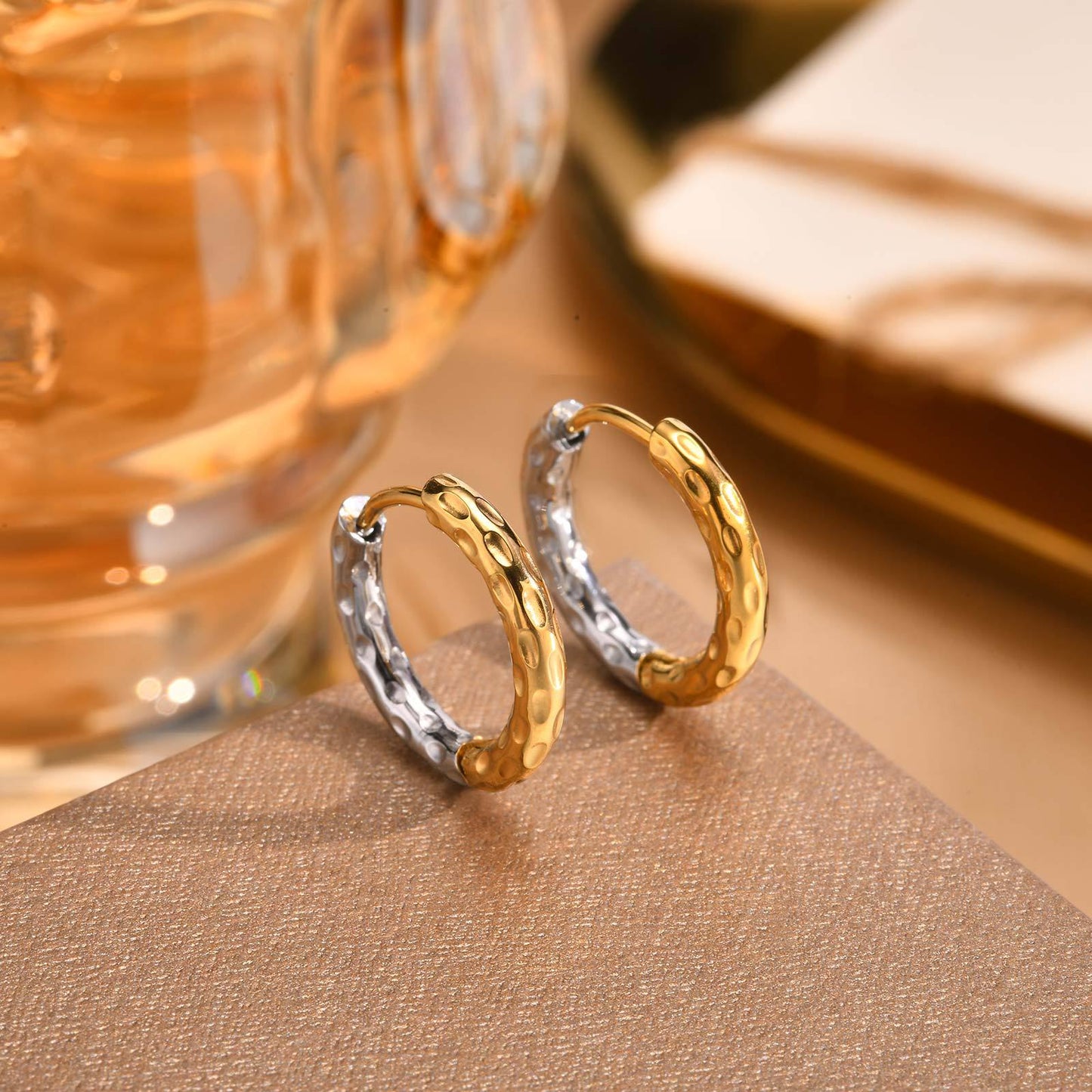 Jewelry Stainless Steel Geometric Rhombus Earrings Gold Ladies