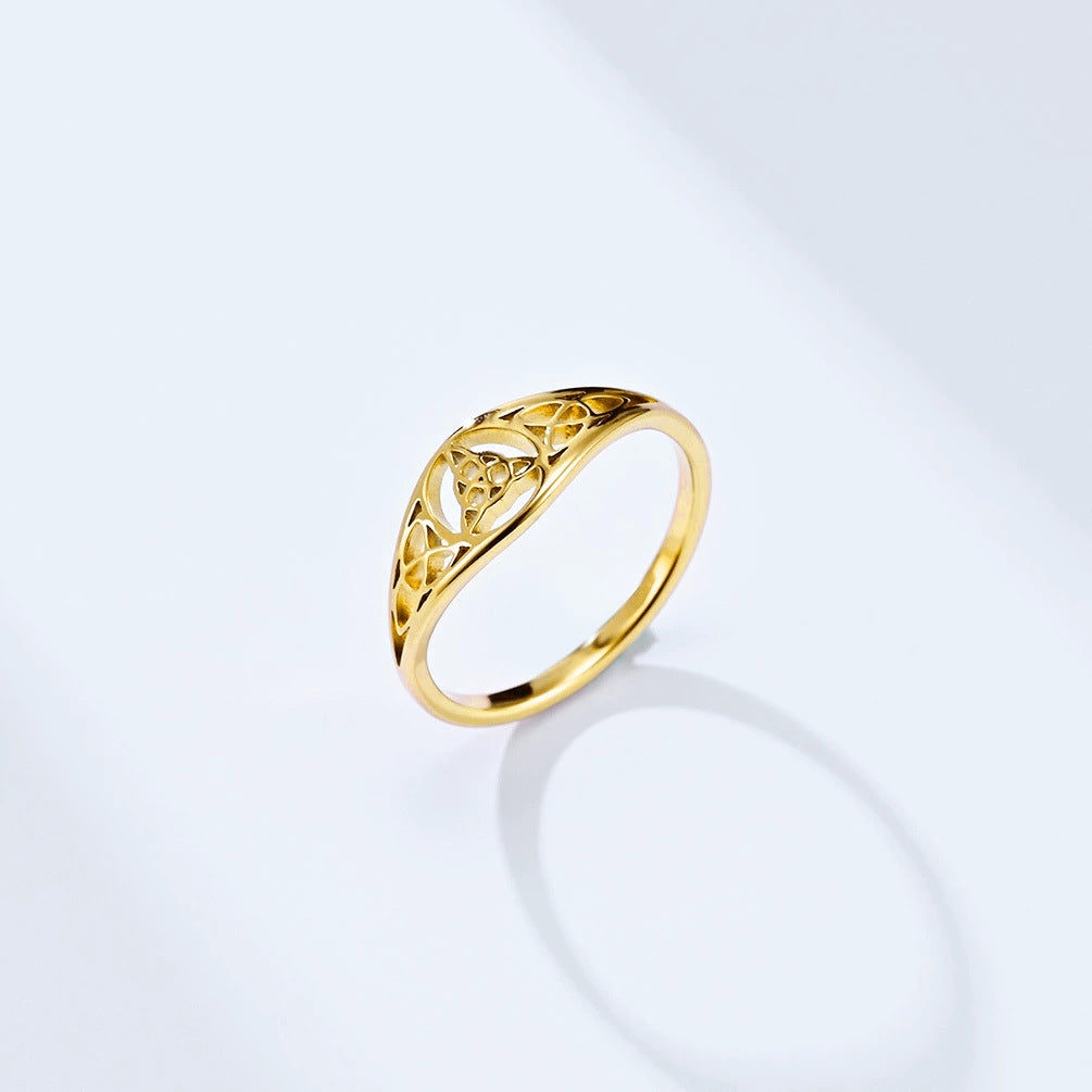 Steel Ring – Elegant Nordic Viking Knot Ring