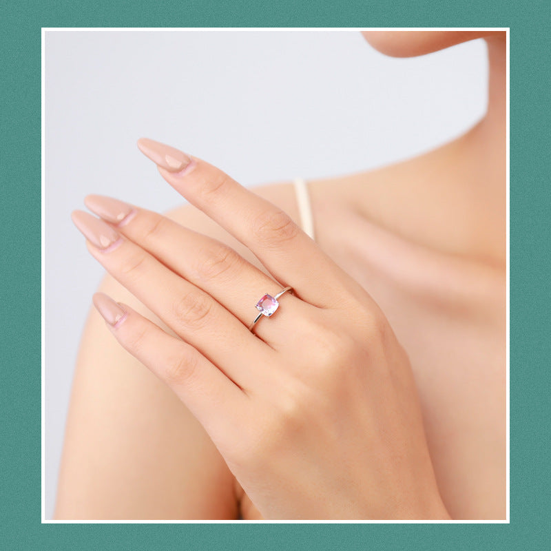 Sterling Silver Watermelon Tourmaline Ring - Everyday Genie Collection