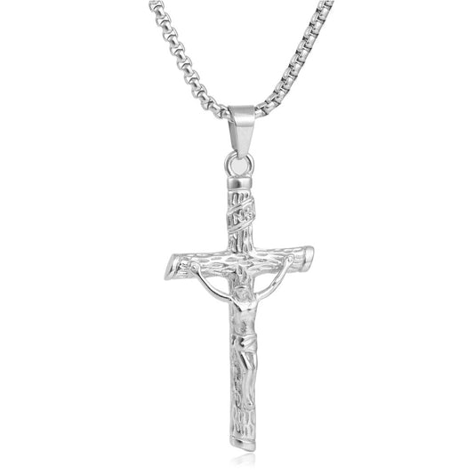 European And American Stainless Steel Cross Pendant Necklace