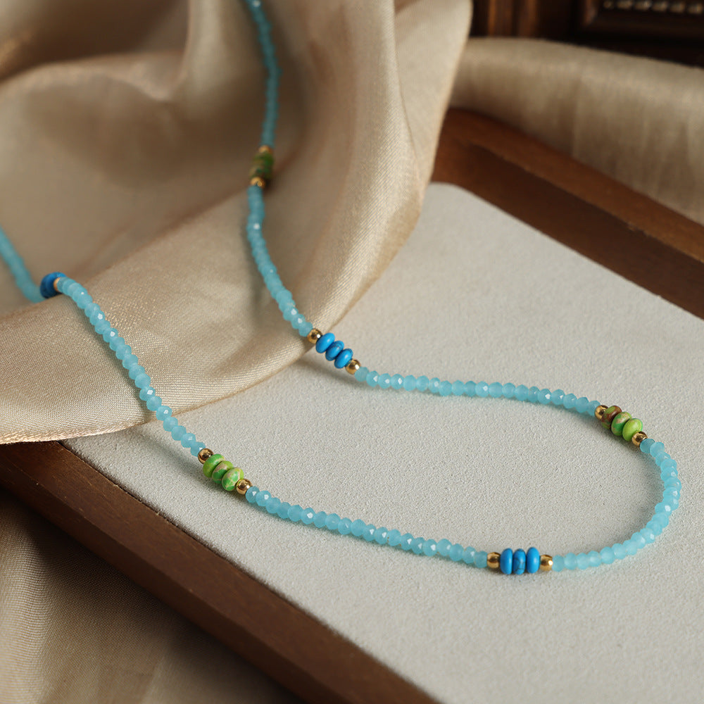 Luxurious Handmade Turquoise Abacus Bead Necklace - Fashion Jewelry Statement Piece
