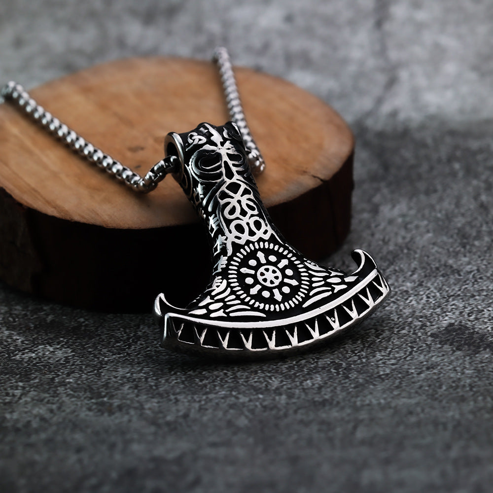 Cross-Border New Nordic Viking Pendant Tomahawk Necklace