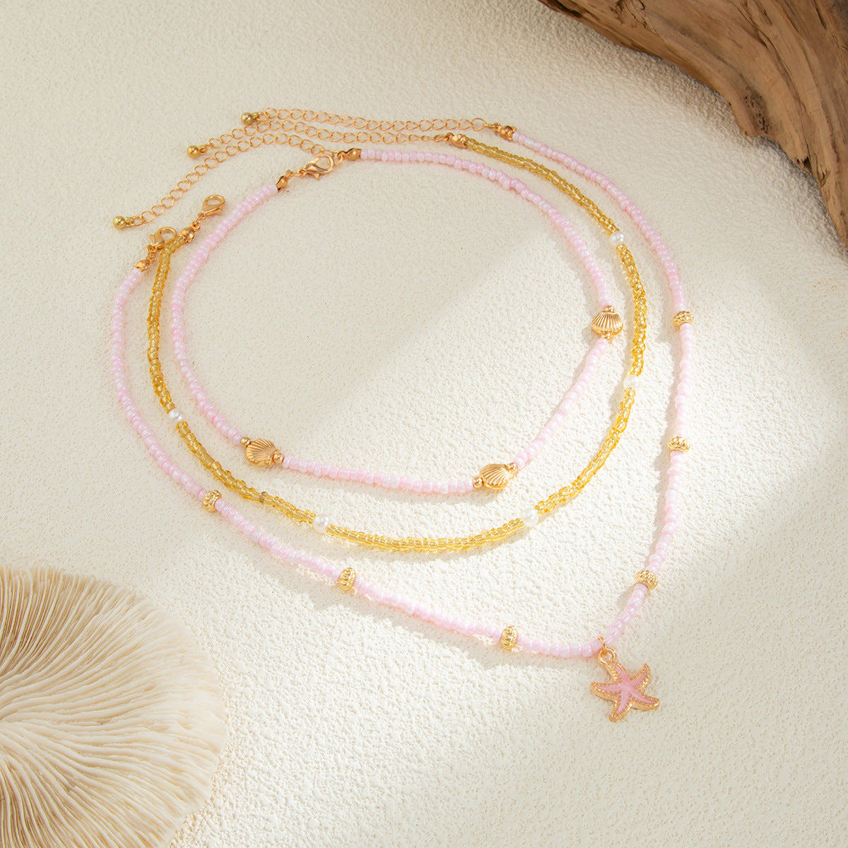 Starfish Pearl-Style Bohemian Layered Necklace