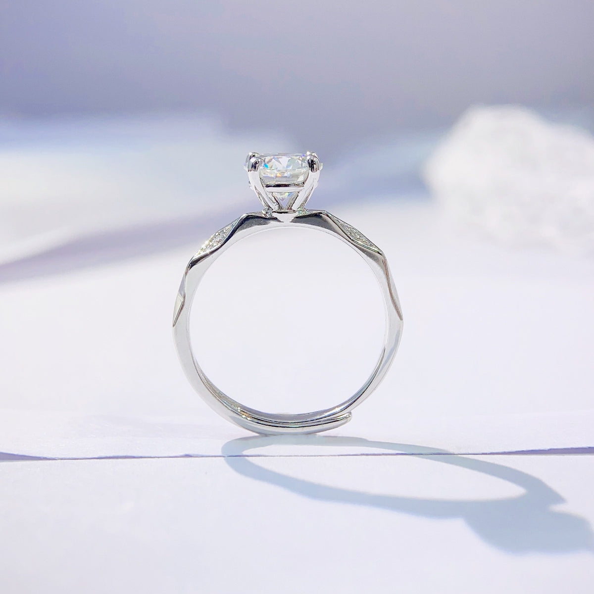 One-Carat Four-Prong Ring