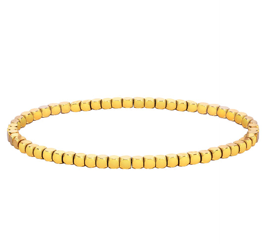 European And American Jewelry Stainless Steel Square Bead Bracelet