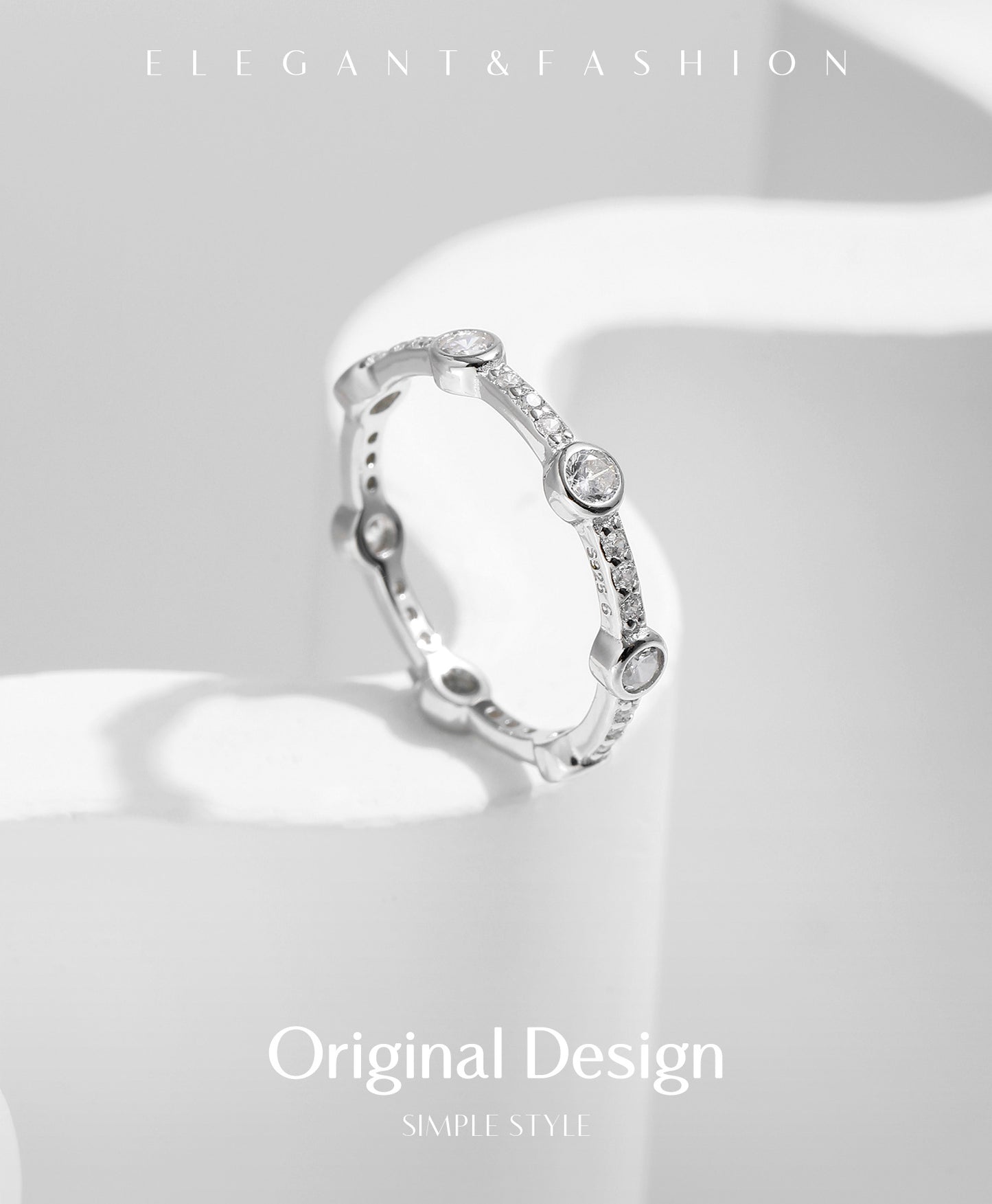 Planderful Everyday Genie Ring – Exquisite Sterling Silver with Zircon Elegance