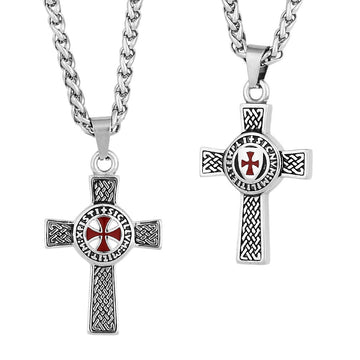 1. Planderful Mens Titanium Steel Cross Pendant Necklace Simple Hip Hop Jewelry Gift For Him Premium Everyday