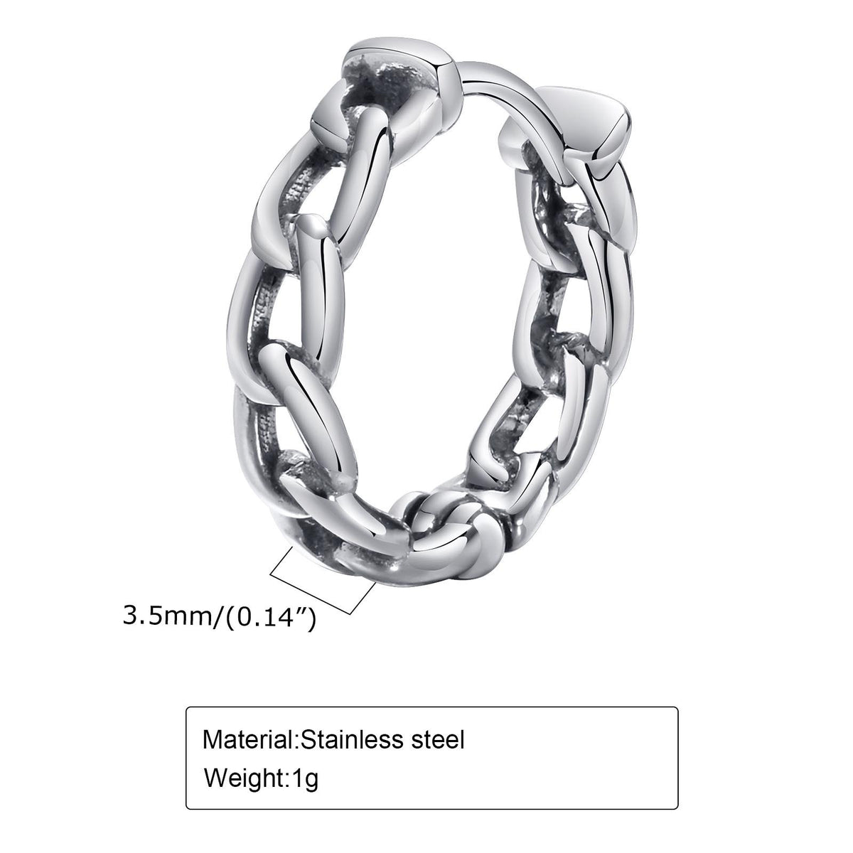 Stainless Steel Black Earrings