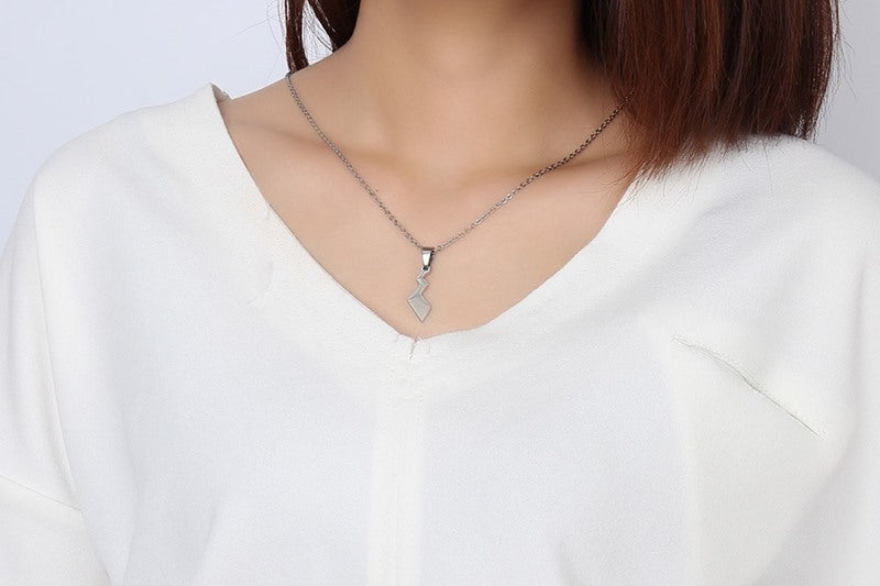 Jewelry Necklace 25.5CM Stainless Steel Lightning Tail Pendant