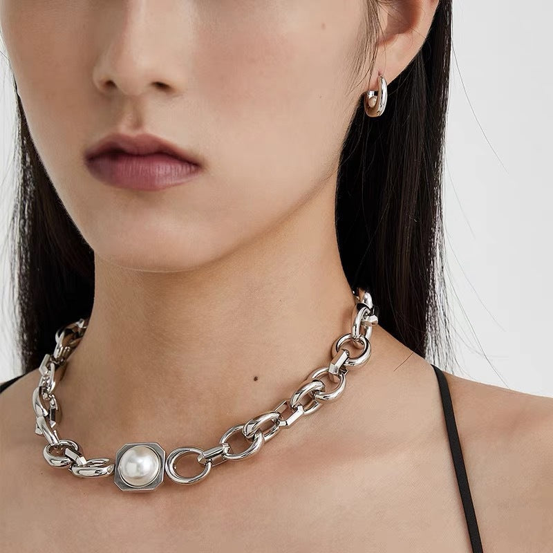 Pearl Suspended 925 Sterling Silver Women's Earrings