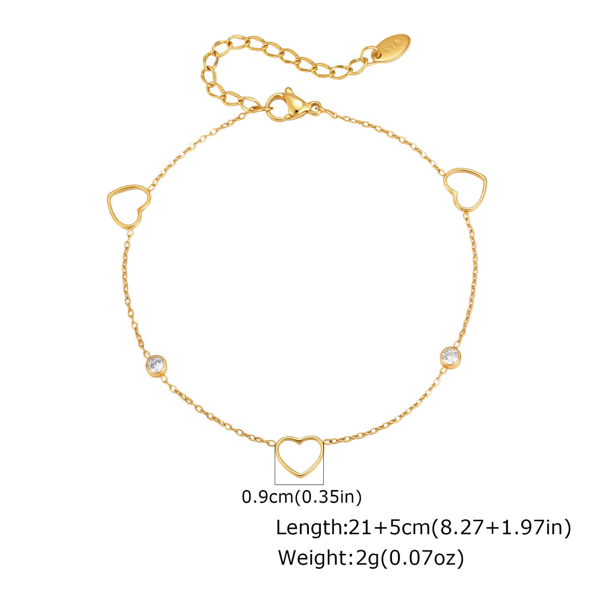 Heart Flower Zircon Stainless Steel Necklace