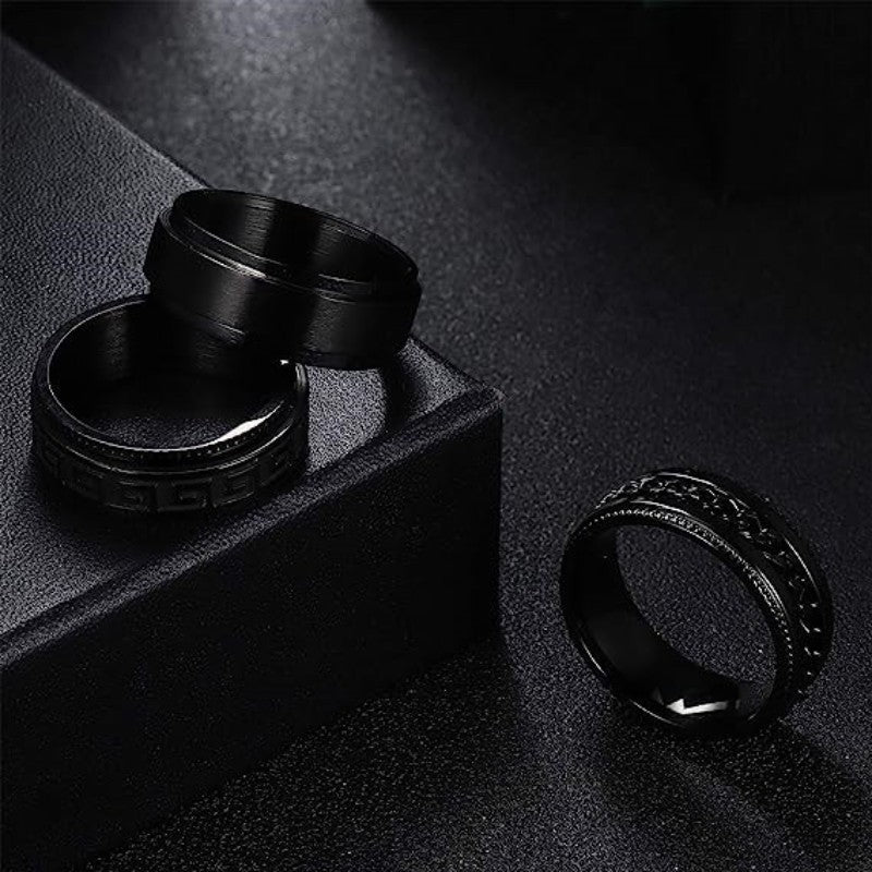 Planderful Everyday Genie Rotatable Titanium Steel Ring For Men And Women Unisex Protection Statement