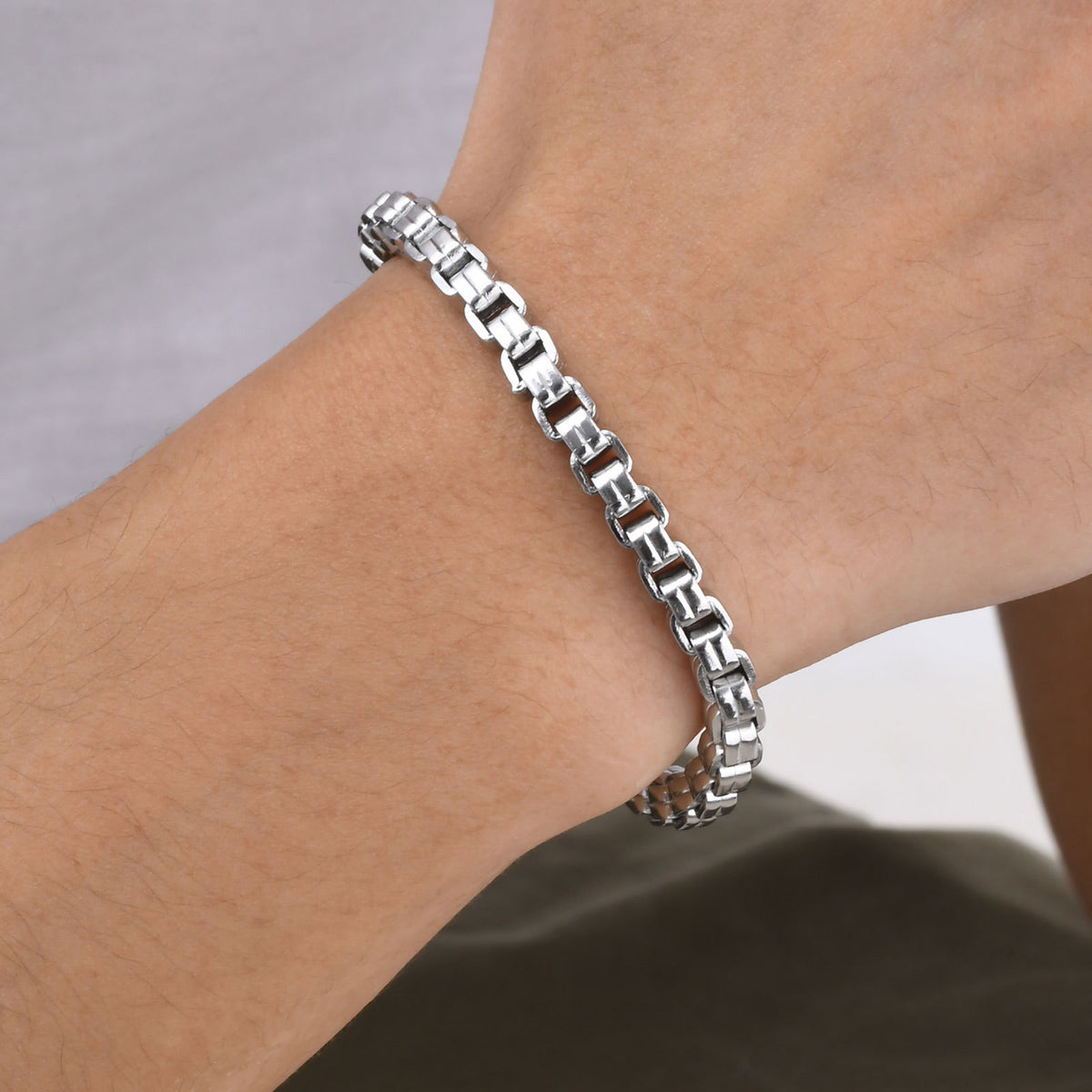Black Stainless Steel Bracelet for Men