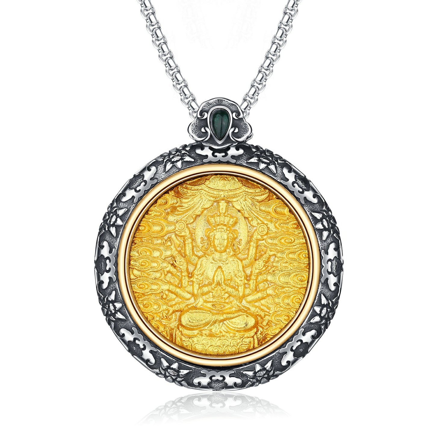 Steel Necklace – Statement Eight Guardians Zodiac Amulet