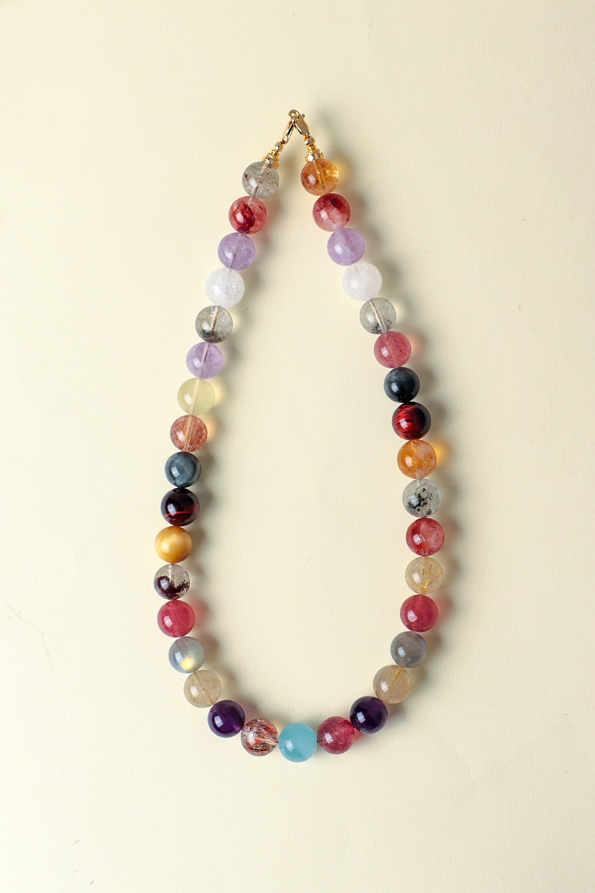 Strawberry Quartz Crystal Necklace