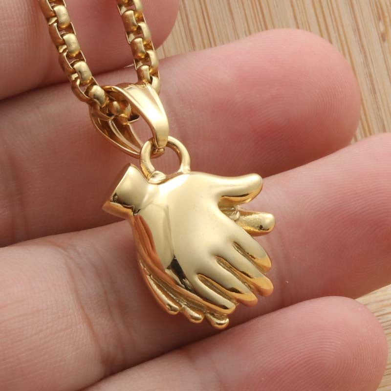 Titanium Steel Clapping Pendant Personality Punk Necklace