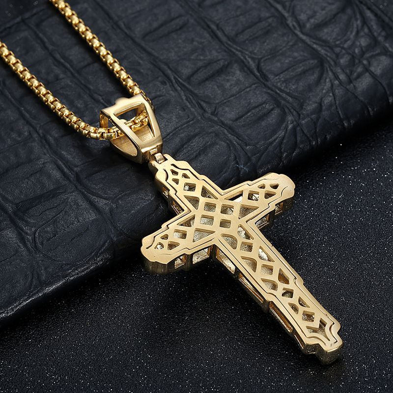 Punk Cross Stainless Steel Pendant Necklace