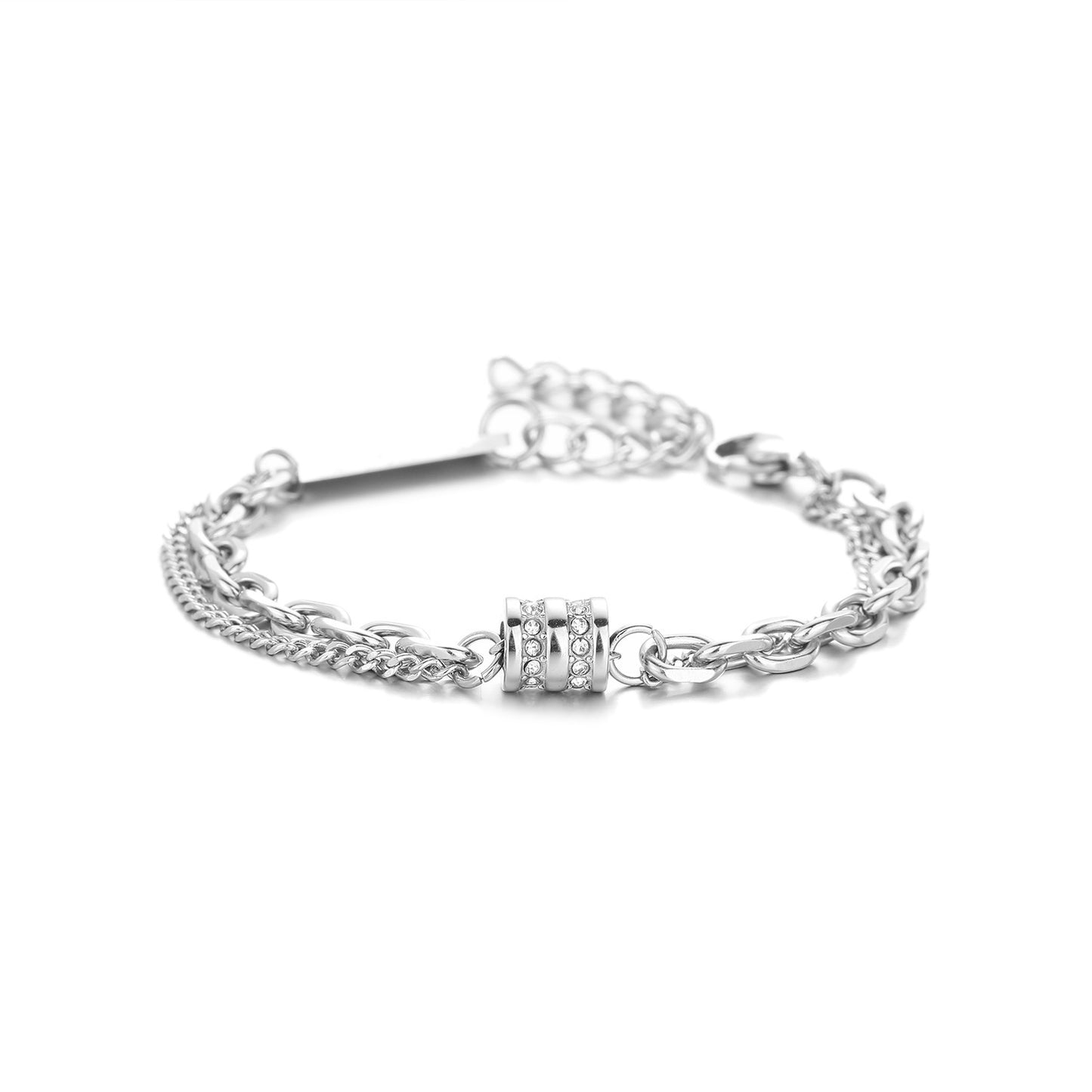 Planderful Jewelry Double Layer Titanium Steel Bracelet For Couples Light Luxury High End Design