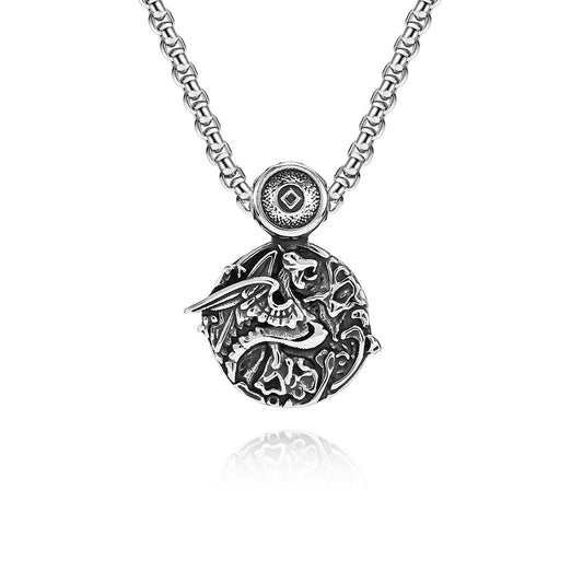 Cross-Border Amazon Nordic Celtic Dragon Titanium Steel Necklace