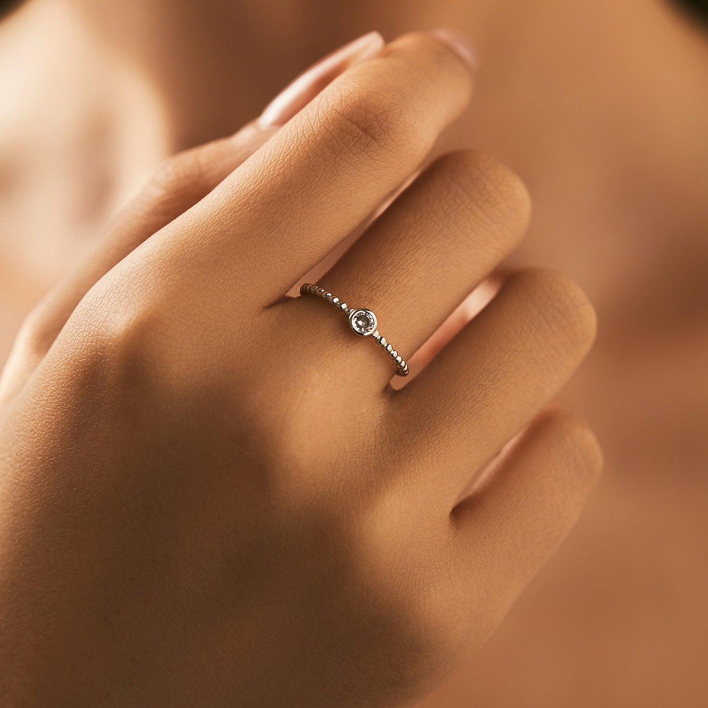 Planderful Moissanite Sparkling Ring – Elegant Sterling Silver Design