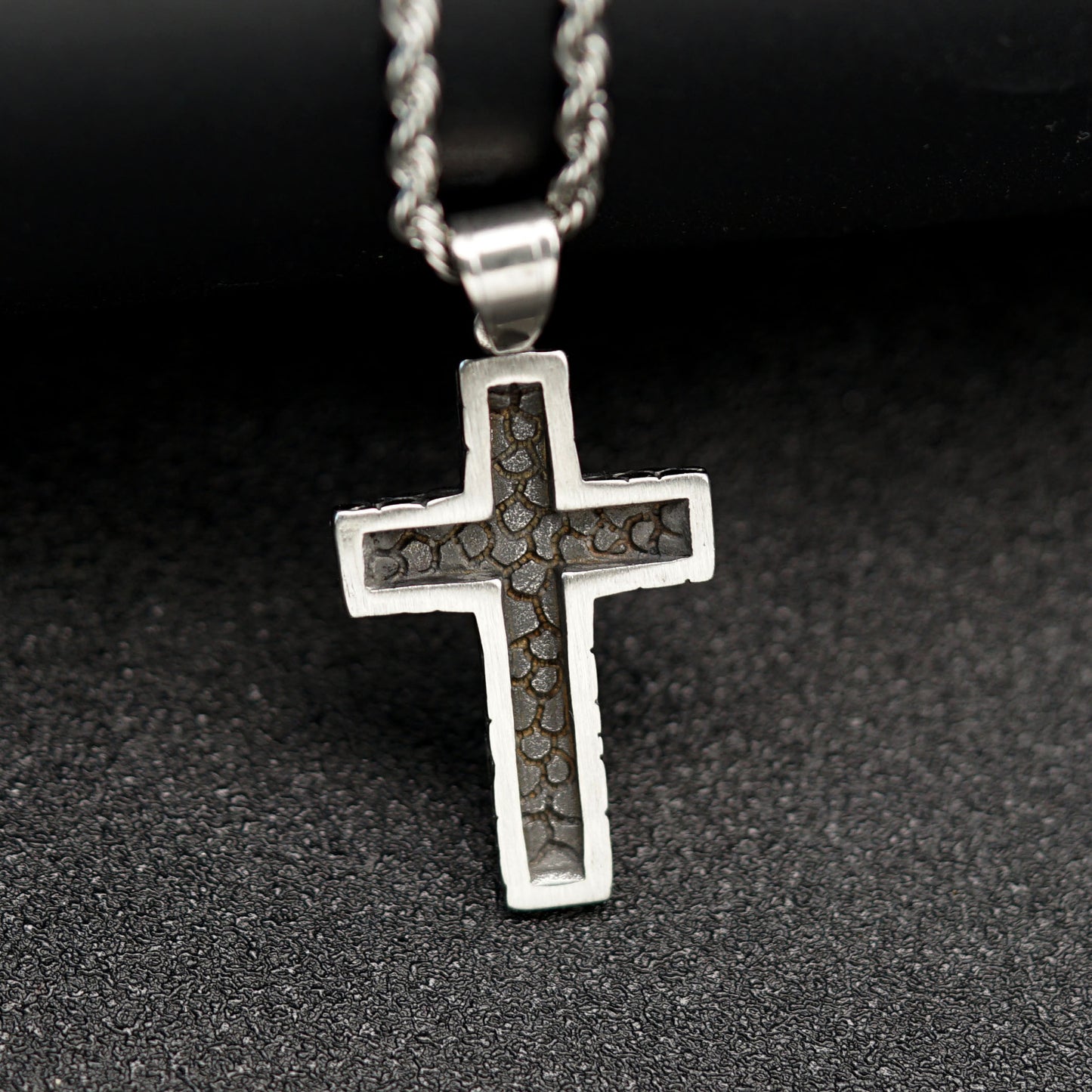 Steel Necklace - Vintage Cross Pendant Necklace