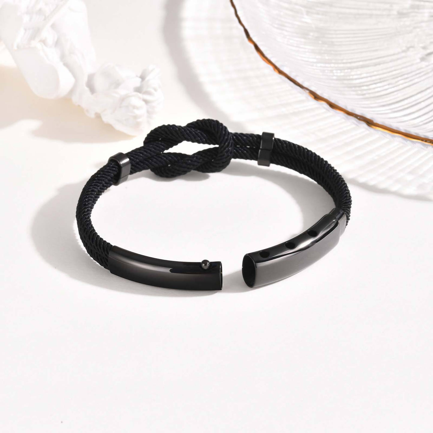 Planderful Infinity Knot Stainless Steel Mens Bracelet