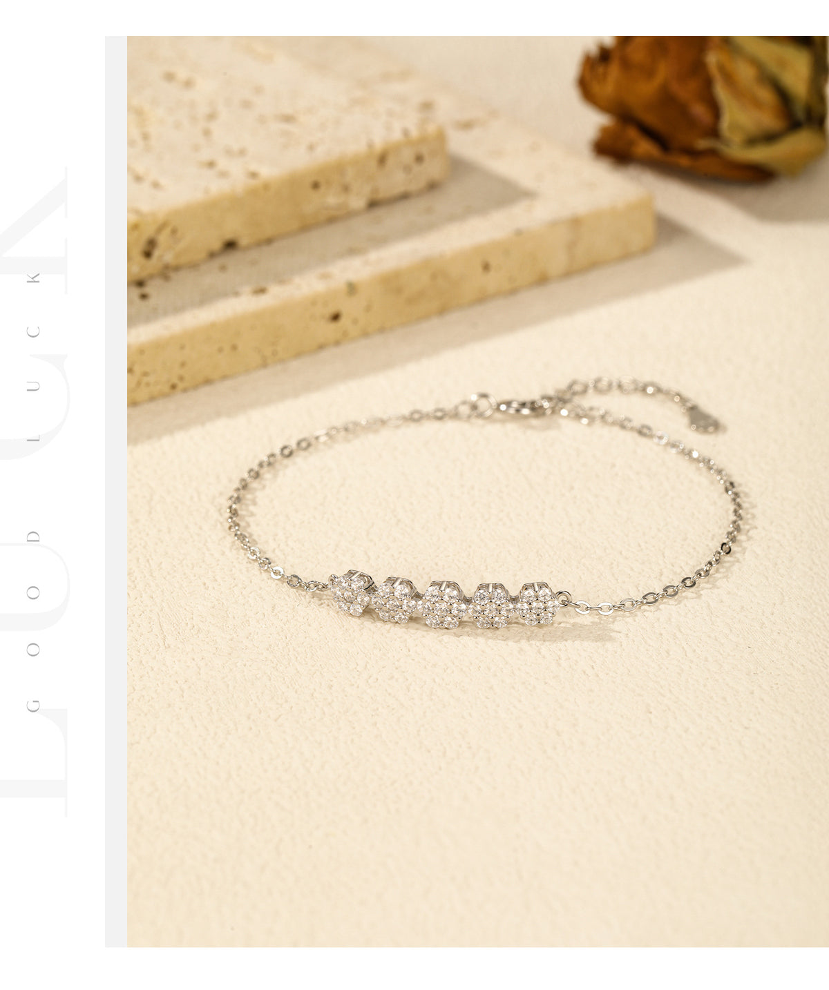 925 Sterling Silver Floral Jewelry Set