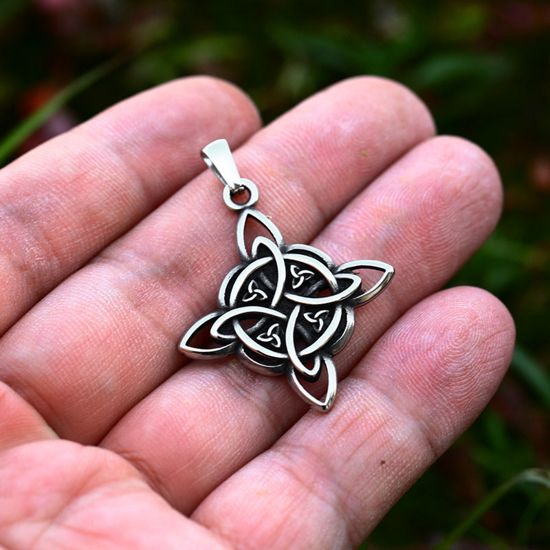 Titanium Steel Nordic Viking Celtic Knot Pendant for Men - Contemporary Jewelry Design