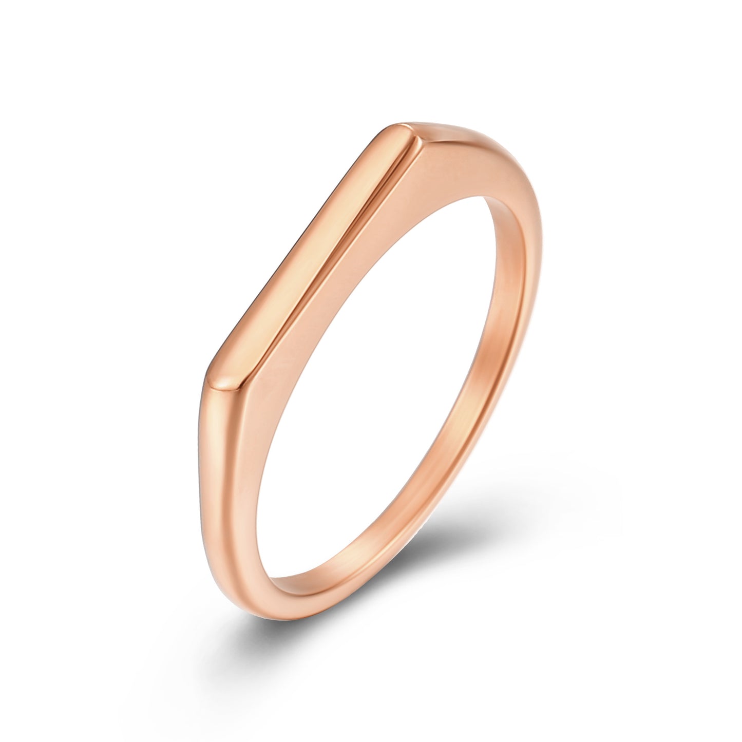 Planderful Titanium Steel Ring For Women Minimalist Light Luxury Sleek Smooth Surface