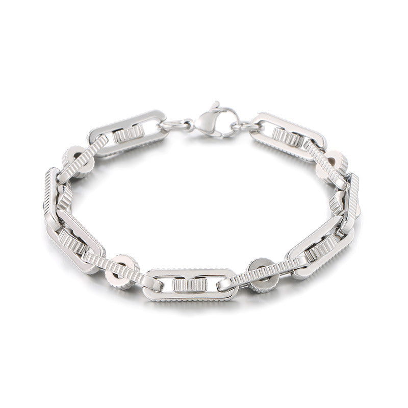 Planderful Collection Locomotive Steel Bracelet Premium Men