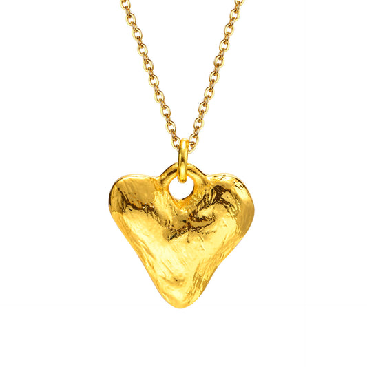 Geometric Love Heart Necklace Gold Women's Fashion Accessory