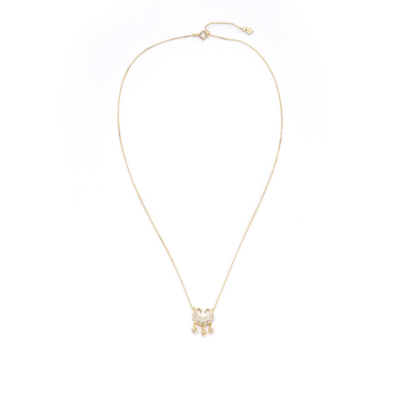 Ruyi Ping An Lock Silver Necklace Women's Light Luxury Jewelry