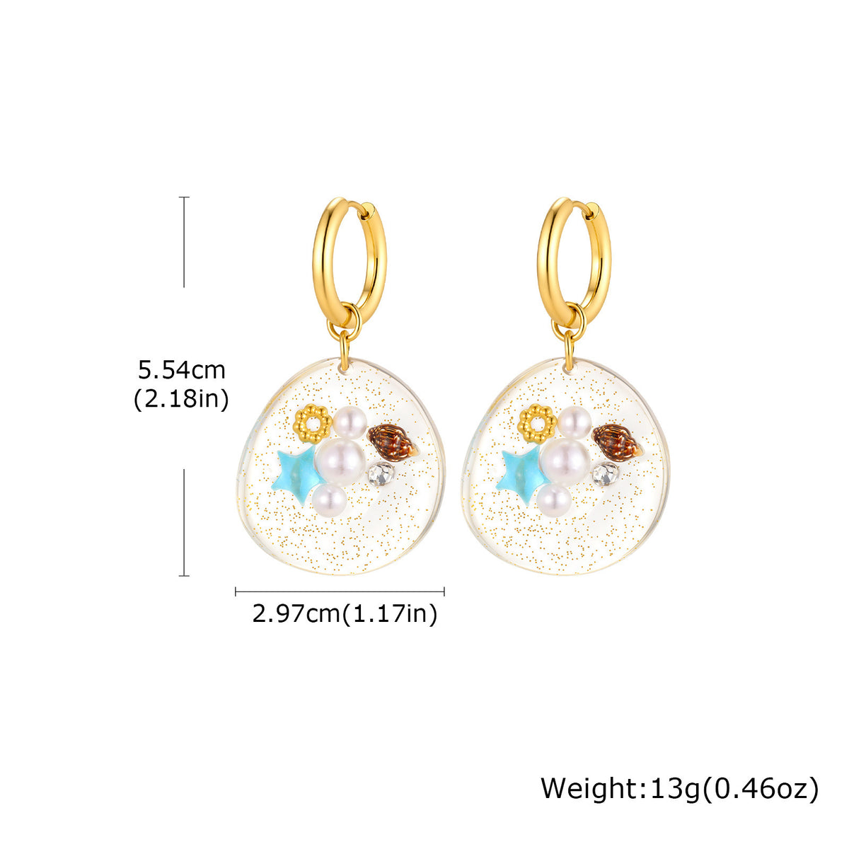 Stainless Steel Pearl Vintage Earrings