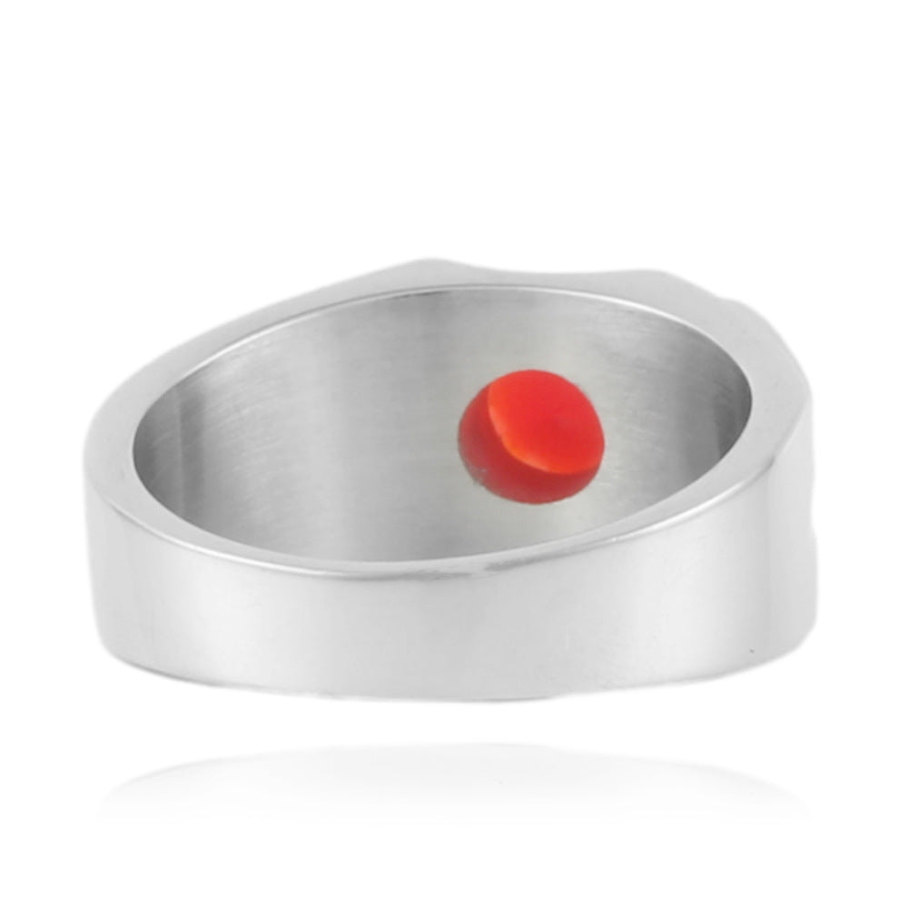 Trendy Multicolor Gemstone Ring for Men and Women - Personalized Titanium Steel Jewelry