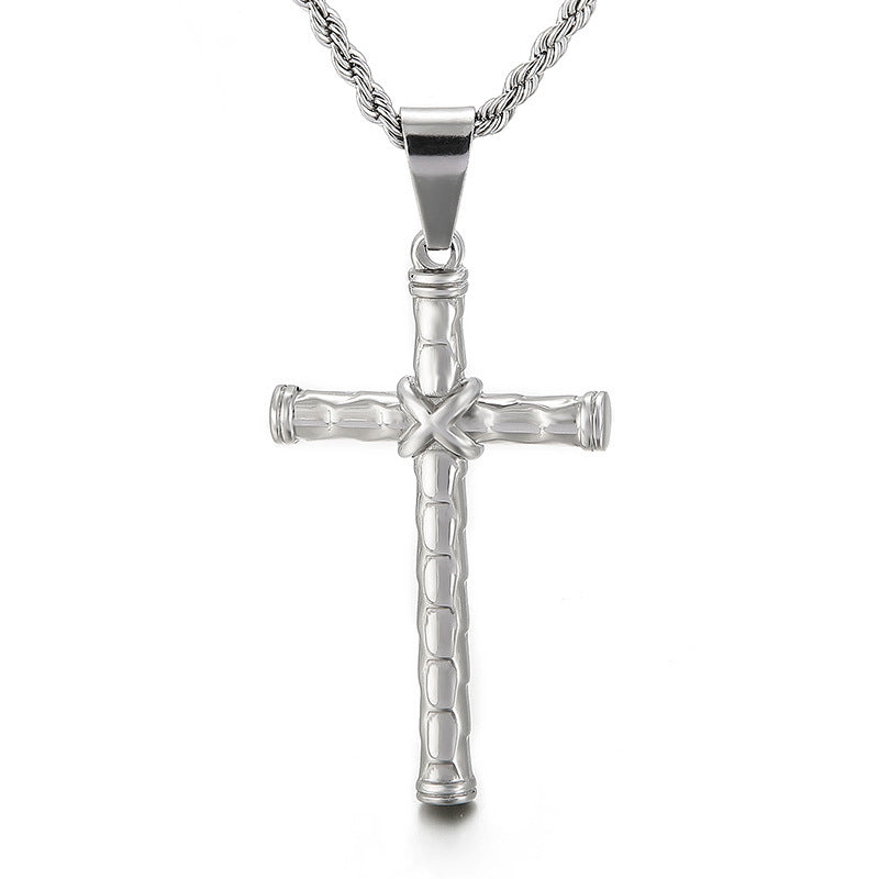 Bold Cross Titanium Steel Pendant - Bold and Stylish Men's Jewelry Piece