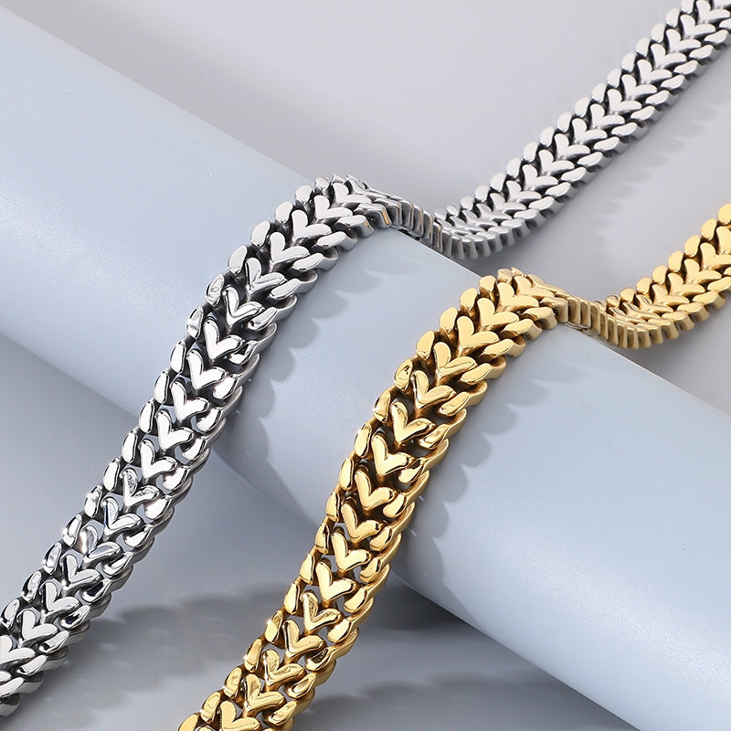 Fashion Heart Shaped Mens Bracelet Stainless Steel Jewelry