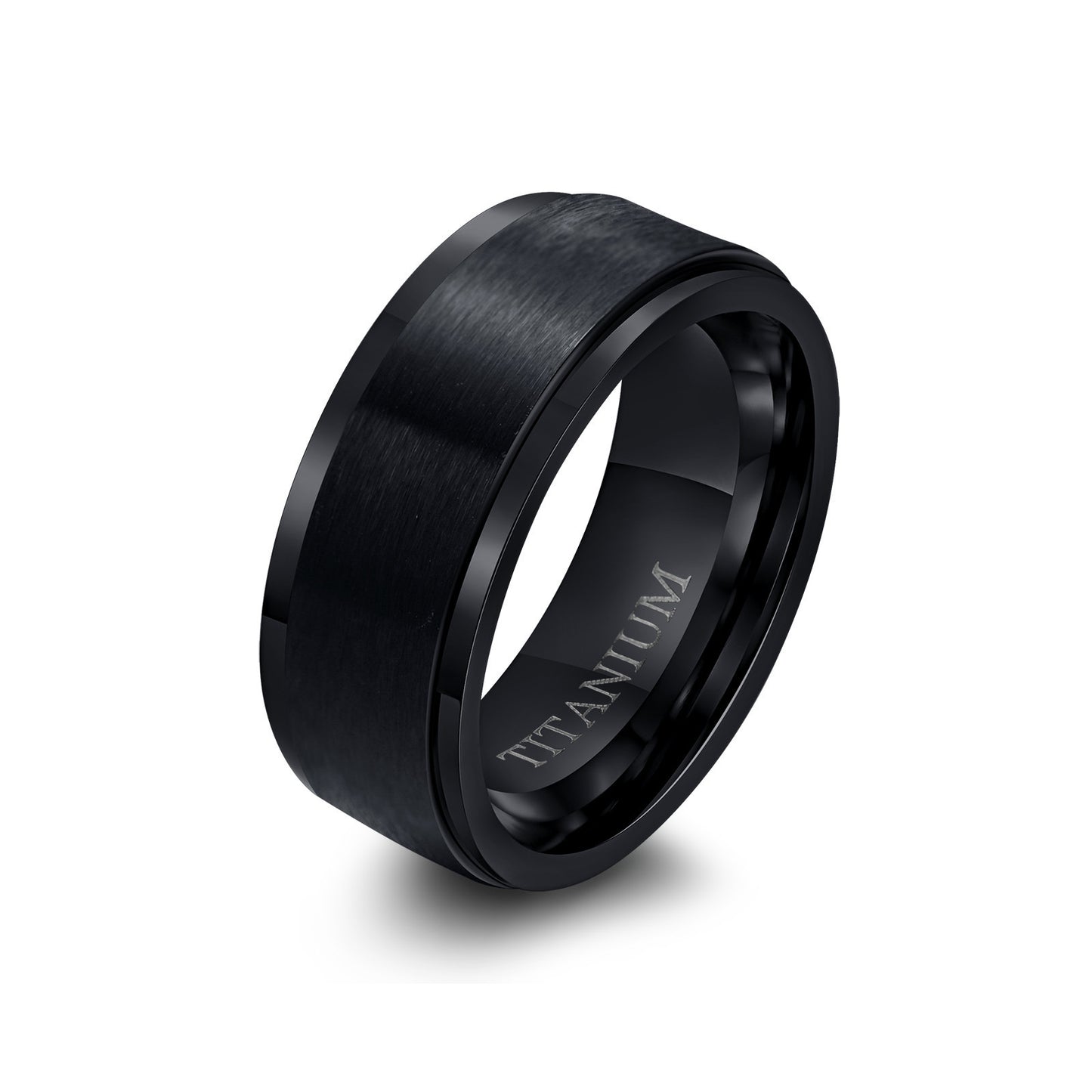 Titanium Material Simple Ring for Black Men Personalized Jewelry
