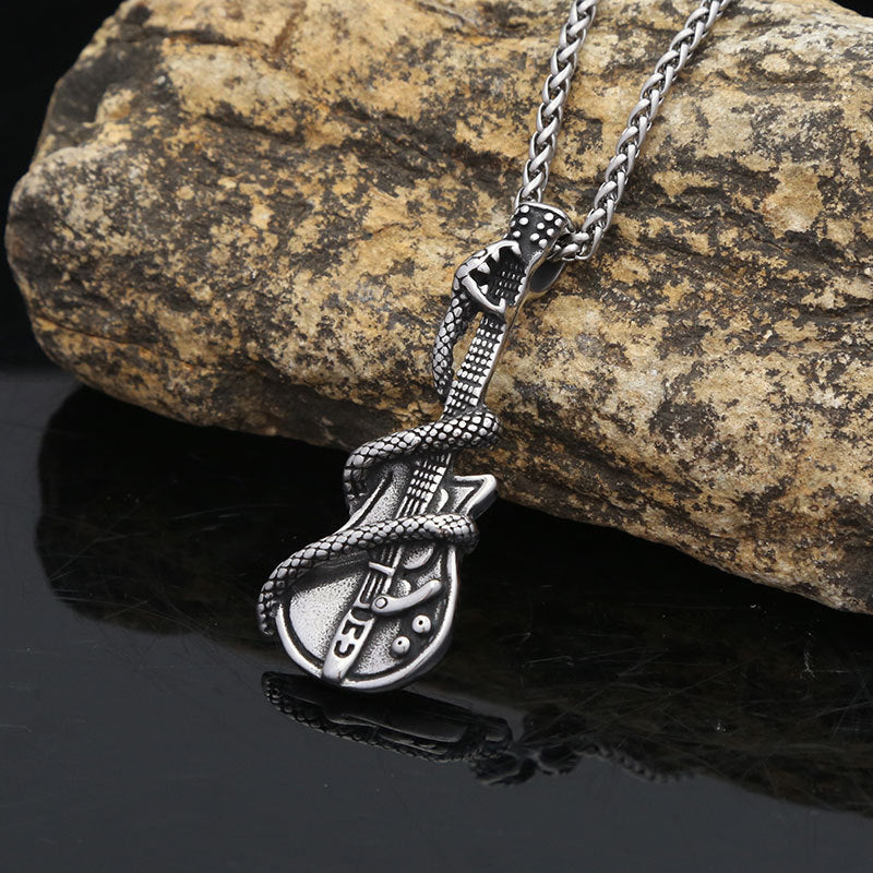 Personalized Titanium Steel Viper Necklace for Men
